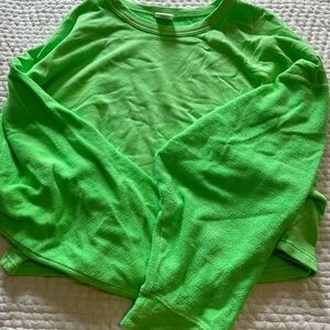 Offline by Aerie lime green terry sweatshirt Size XL great condition